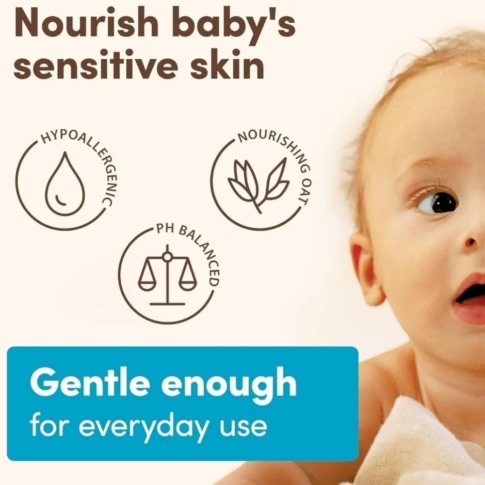 Aveeno Baby Daily Moisture Body Lotion for Sensitive Skin Hypoallergenic 18 Fl